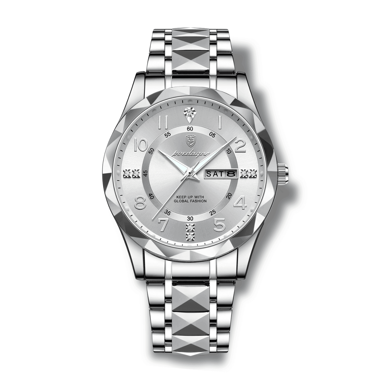 KRS Crystal - Kairós - Kairós - Infinity Time - 14:10#858 Silver White - 858 Prata Branco - KRS Crystal -