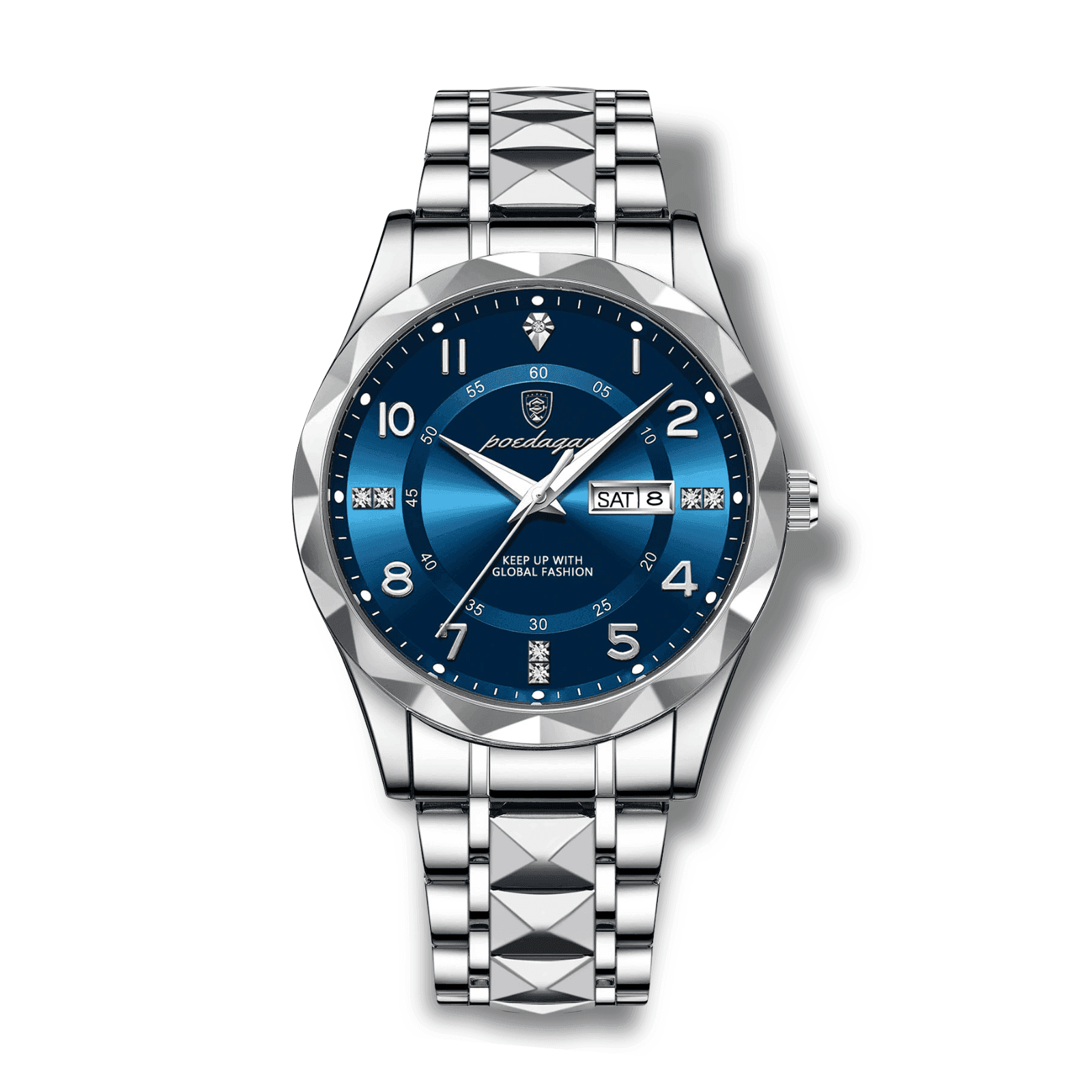 KRS Crystal - Kairós - Kairós - Infinity Time - 14:350850#858 Silver Blue - 858 Prata Azul - KRS Crystal - 