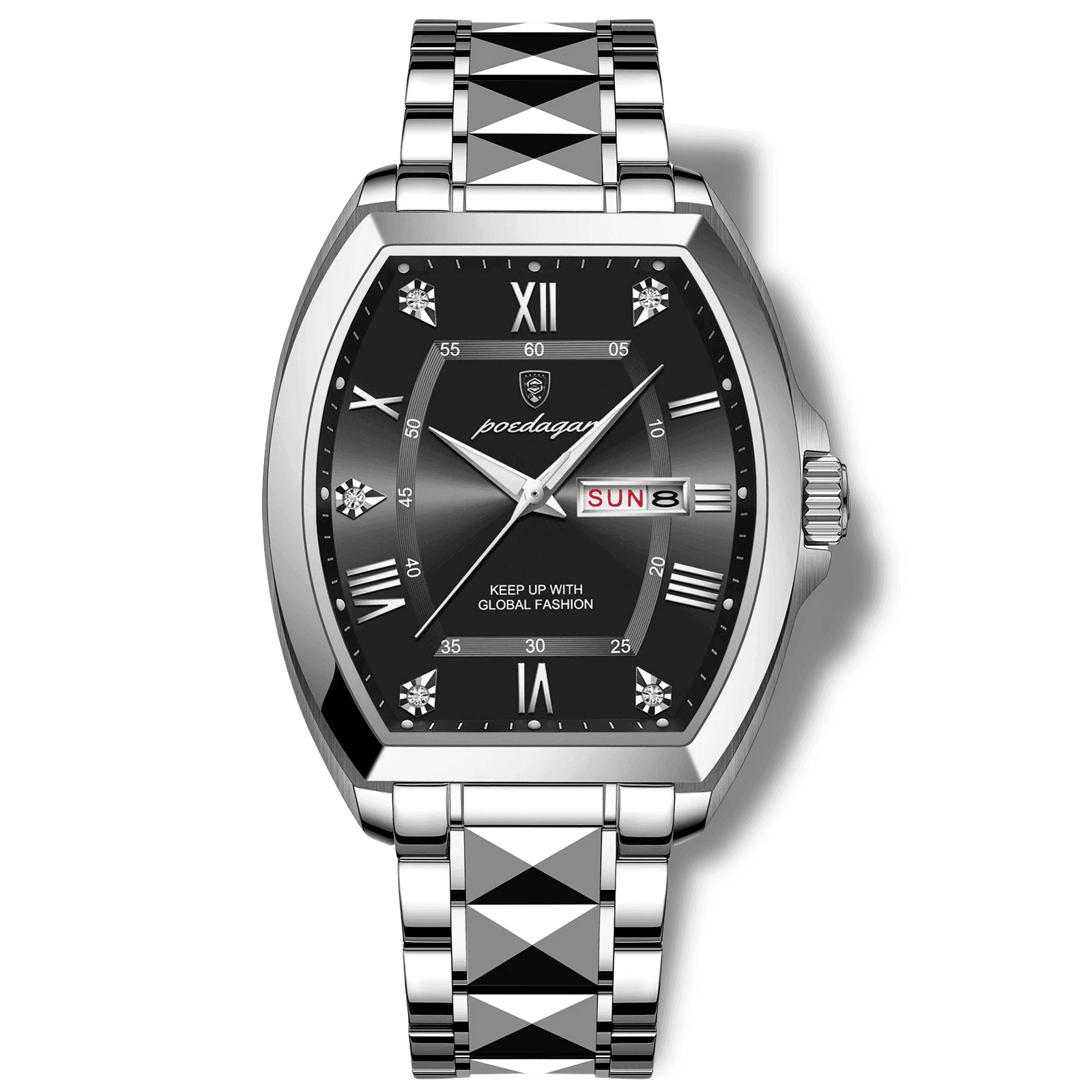 KRS Horizont - Kairós - Kairós - Infinity Time - 14:350850#958 Silver Black - Preto Prata - KRS Horizont - 